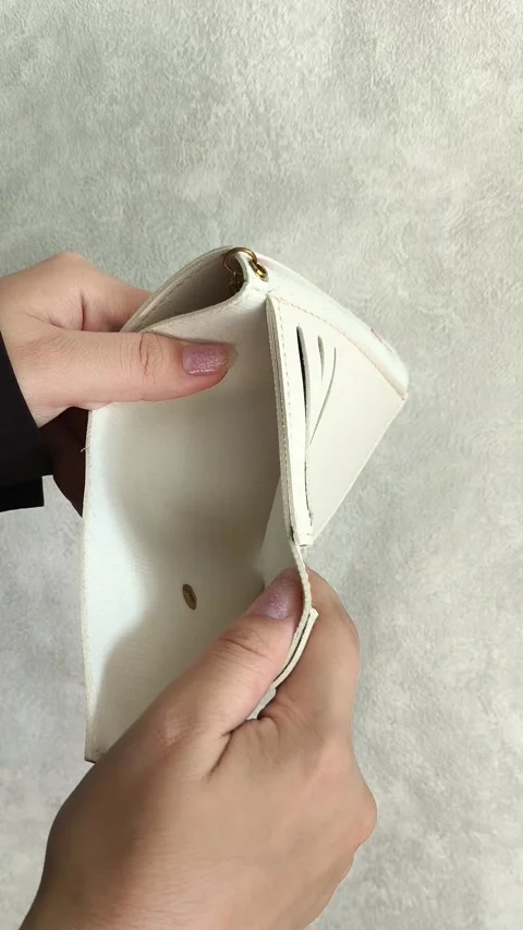 Closeup person opening empty wallet Vídeo Stock 314698819