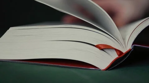Closeup of a person reading a book. Stock Footage 314834507