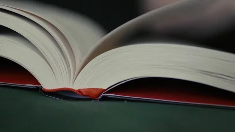 Closeup of a person reading a book. Stock Footage 314834667