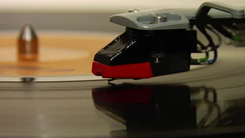Closeup Picking Up Record Needle Stock Footage 144423206