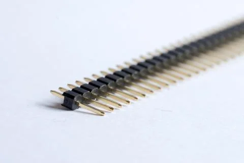 Closeup of a Pin Header Stock Photos