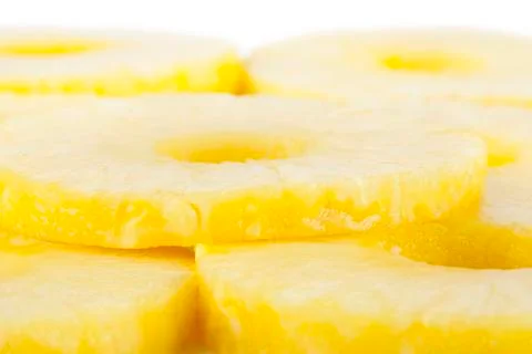 Closeup pineapple slices Stock Photos