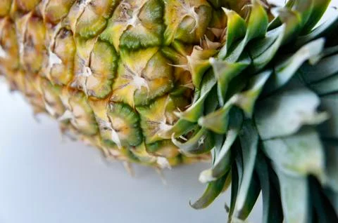 Closeup of pineapple on white background Foto stock