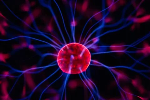 Closeup of plasma lamp Stock Photos