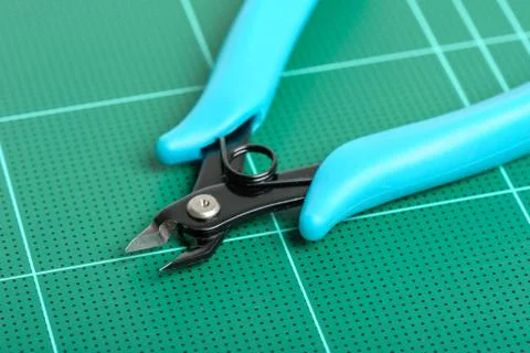 Closeup plastic nippers Stock Photos