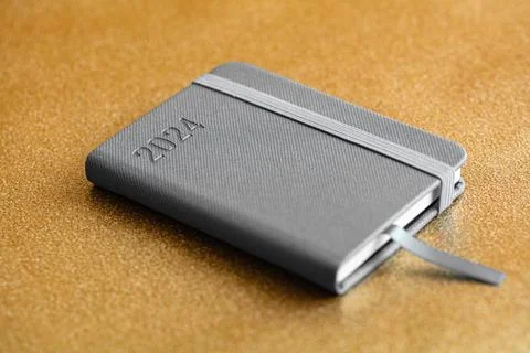 Closeup of pocket diary isolated Stock Photos
