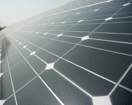 Closeup of polysilicon plate Foto stock