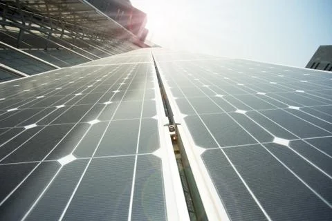 Closeup of polysilicon plate Stock Photos