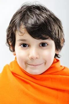 Closeup portrait of kid Foto stock