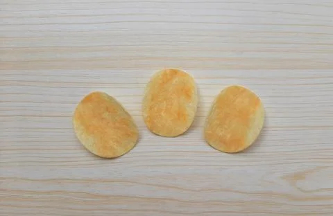 Closeup of potato chips 写真素材