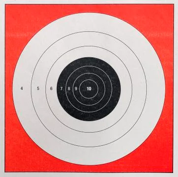 A closeup of a practice target used for shooting Foto stock