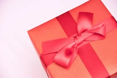 Closeup the present box Stock Photos