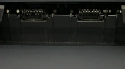Closeup of Printer Working Stock Footage 30973764