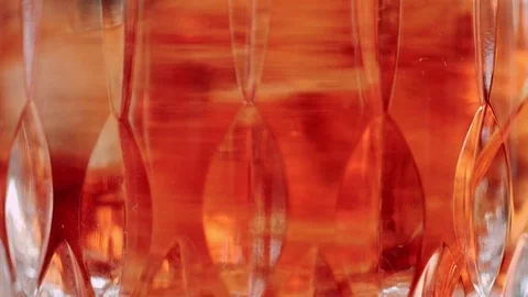 Closeup process of red cocktail mixing. Stock Footage 76588484