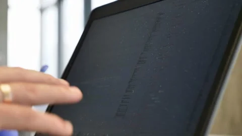 Closeup of programmers working on laptops, people creating programs in office Stock Footage 261801354