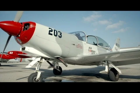 CloseUp Propeller Plane Day  Stock Footage 92178445