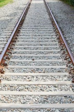 Closeup of railroad Stock Photos
