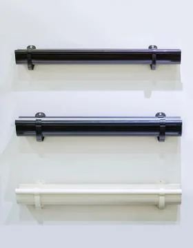 Closeup of rain gutter and drain pipes. Different color options. Drainpipes e Stock Photos