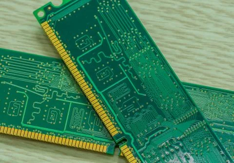 Closeup of RAM modules Stock Photos