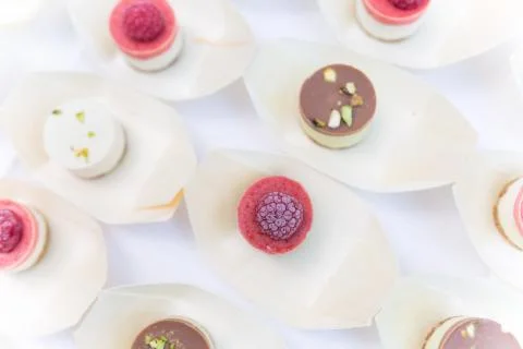 Closeup raw raspberry pink cookie Stock Photos