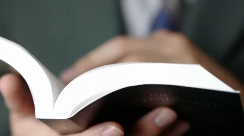Closeup Reading The Bible Stock-Footage 32218541
