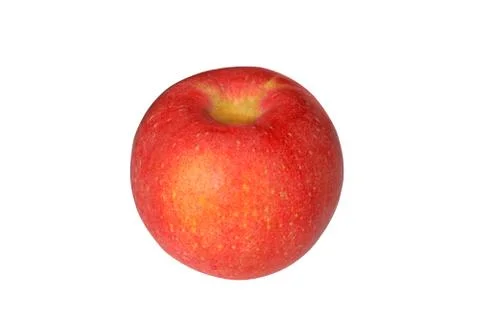 Closeup Red Apple on White Background Stock Photos