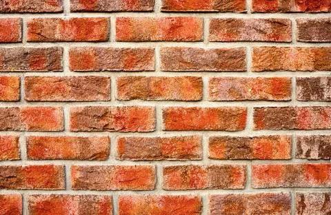Closeup of red brick wall Stock Photos