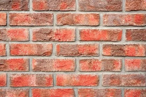 Closeup of red brick wall Stock Photos