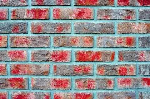 Closeup of red brick wall Stock Photos