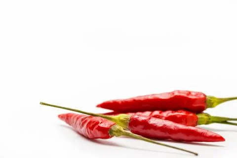 Closeup Red chilli. Stock Photos