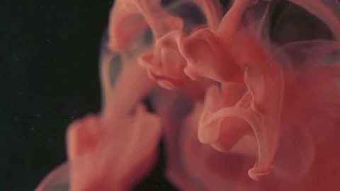 Closeup red ink in water Stock Footage 89820858