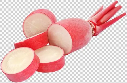 Closeup of red radish Stock Photos