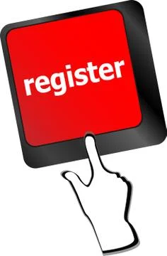 Closeup of register key in a modern keyboard Stock Illustration