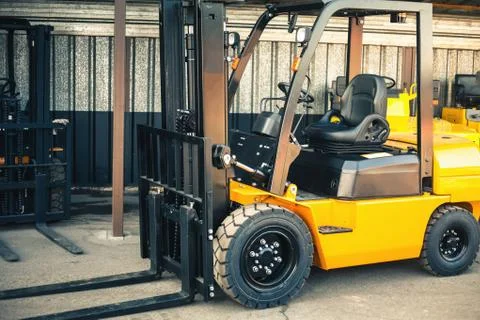 Closeup reliable heavy loader. Heavy duty equipment. Stock Photos