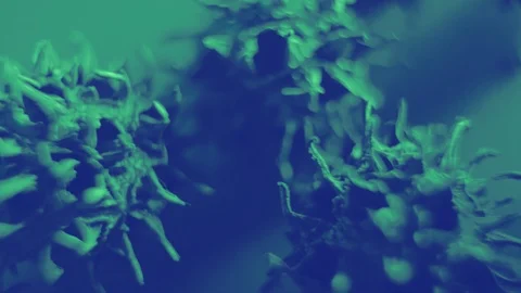 Closeup Of A Representation Of A Virus Stock Footage 125853607