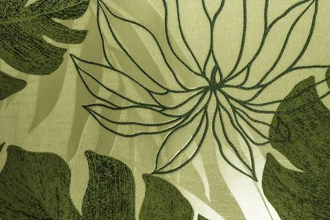 Closeup of Retro Tapestry Fabric Pattern with the Colorful Floral Ornament Stock Photos