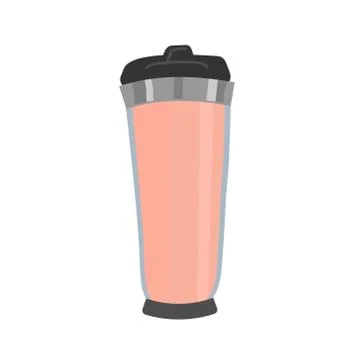 Closeup of reusable coffee mug. Stock Illustration