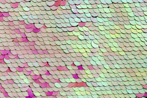 Closeup of reversible sequins textured background 스톡 사진