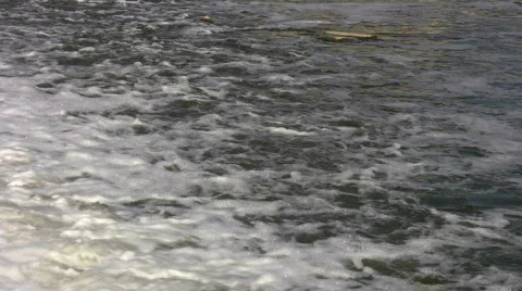 Closeup of river's flowing surface as it ripples (High Definition) Stock Footage 364927