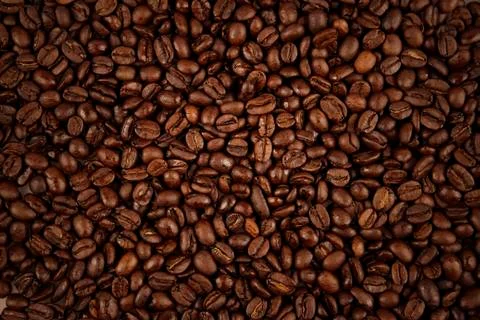 Closeup of roasted coffee beans Stock Photos