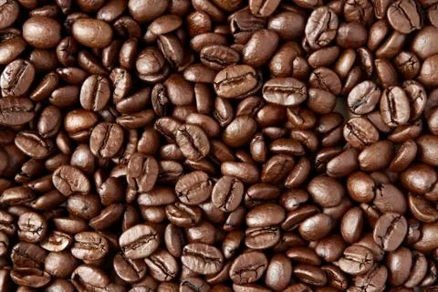 Closeup of roasted coffee beans Stock Photos