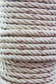 Closeup roll of rope Stock Photos