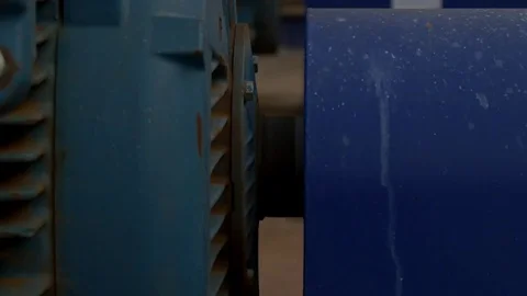 Closeup on a rolling pipe Stock-Footage 73898625