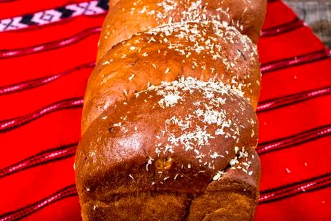 Closeup of  Romanian sponge cake Stock Photos