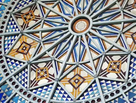 Closeup of The Rose Window Foto stock