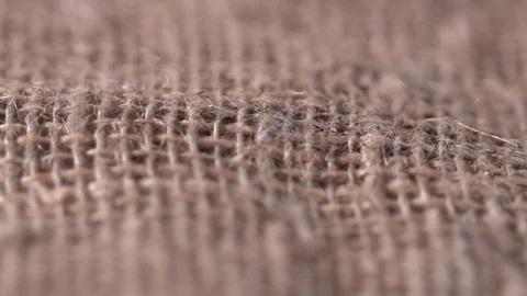 Closeup of a sack texture slow motion, macro Video stock 76194502