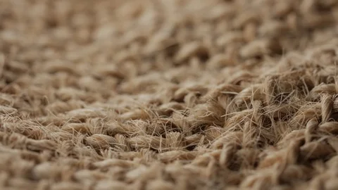 Closeup of sack texture slow motion, macro Video stock 86665273