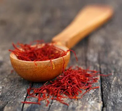 Closeup of Saffron Stock Photos