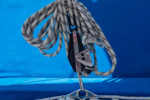 Closeup on sailing rope Stock Photos