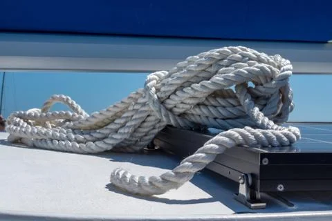 Closeup on sailing rope Foto stock